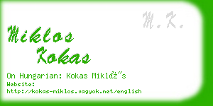 miklos kokas business card
